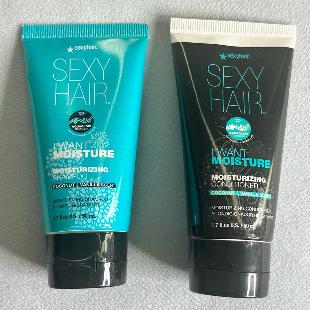 🧳 SEXY HAIR | I WANT MOISTURE SHAMPOO AND CONDITIONER